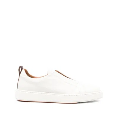 Santoni Sneakers In Neutrals