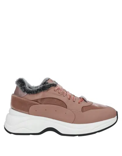 Santoni Sneakers In Pastel Pink