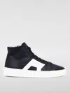 Santoni Logo-lettering High-top Sneakers In Schwarz