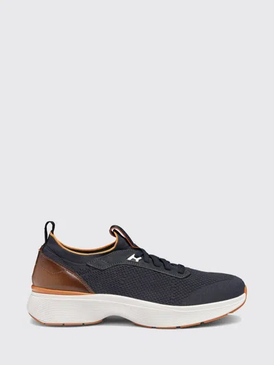 Santoni Lace-up Sneakers In Blue