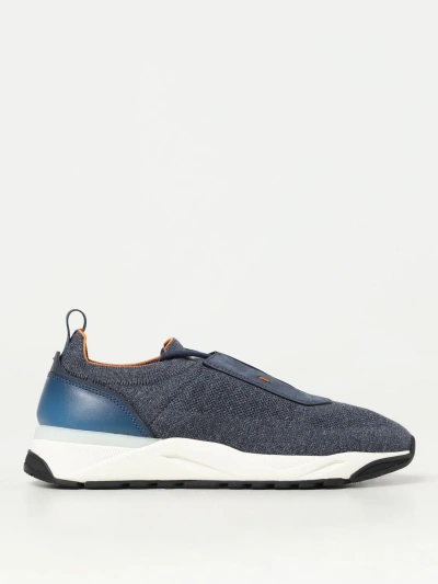 Santoni Trainers  Men Colour Blue