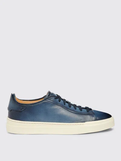 Santoni Sneakers  Men Color Blue In 蓝色