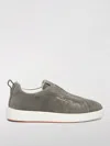 Santoni Logo-print Suede Sneakers In Grün