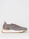 Santoni Low Top Sneakers Contrast Sole In Grey