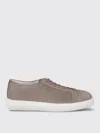 Santoni Microsuede Low-top Sneakers In Grey