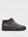 Santoni "mid Victory" Ankle Boots With Round Toe In Black