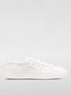 Santoni Leather Sneakers With Double Buckle-inspired Sides In White