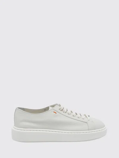 SANTONI SANTONI LOW-TOP GRAINED CALF LEATHER SNEAKERS WITH ROUND TOE,I39552001