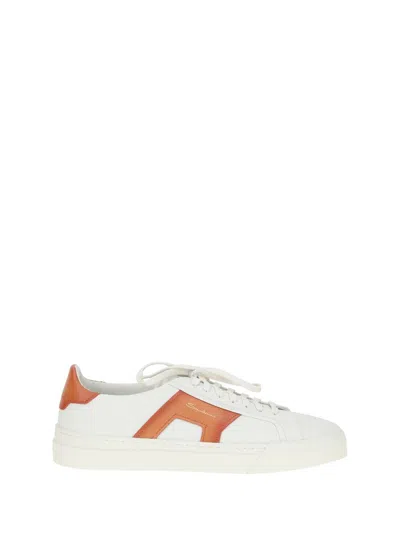 Santoni Trainers In White