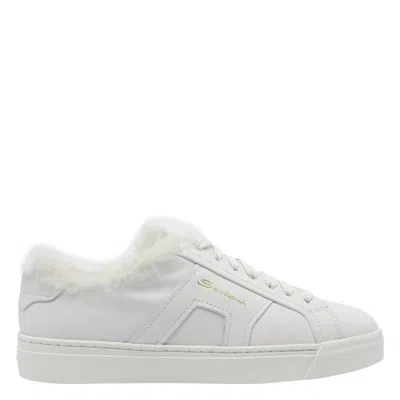 Santoni Sneakers In White