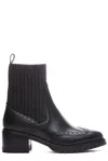 Santoni Sock-style Slip-on Ankle Boots In Black