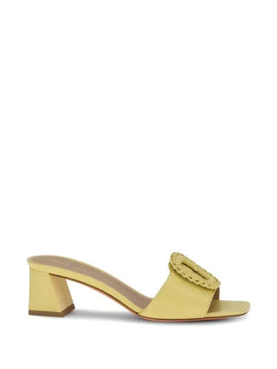 Santoni Square-toe Heeled Sandals In Multi