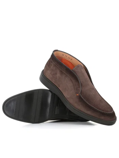 SANTONI SUEDE ANKLE BOOTS