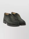 Santoni Suede Ankle Boots Stacked Heel In Green
