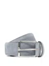 Santoni Suede Belt In Blue