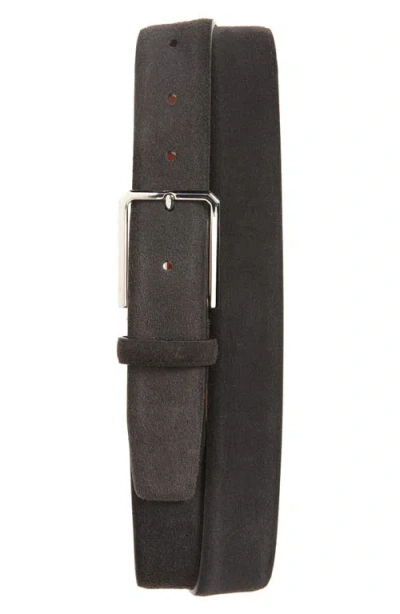 Santoni Suede Belt In Brown