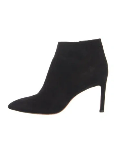 Pre-owned Santoni Suede Boots In Black