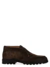 Santoni Tonal Sole Ankle Boots In Brown