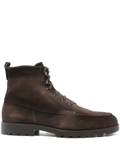 SANTONI SUEDE BOOTS