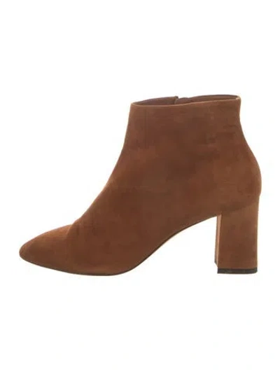 Pre-owned Santoni Suede Boots In Brown