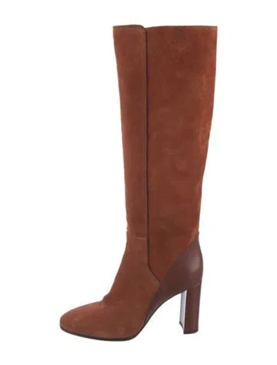 Pre-owned Santoni Suede Boots In Brown
