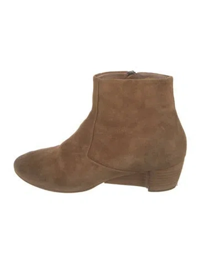 Pre-owned Santoni Suede Boots In Brown