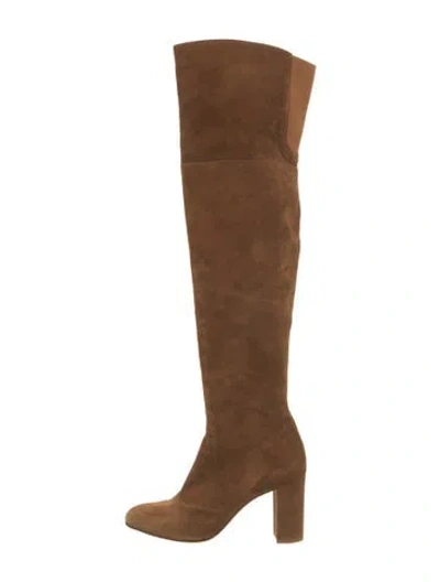 Pre-owned Santoni Suede Boots In Brown