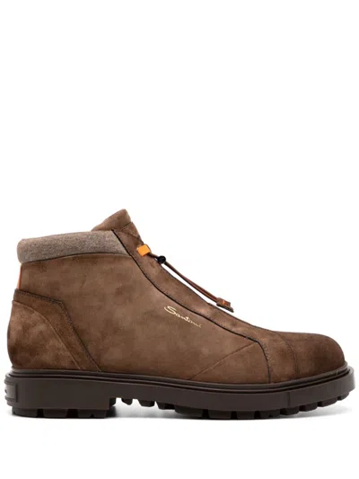 SANTONI SUEDE BOOTS