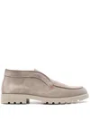 Santoni Mens Grey Detroit Slip-on Suede Desert Boots In Grau