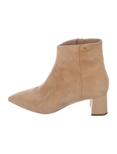 Pre-owned Santoni Suede Boots In Neutral