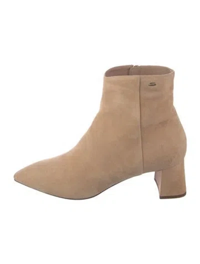 Pre-owned Santoni Suede Boots In Neutrals