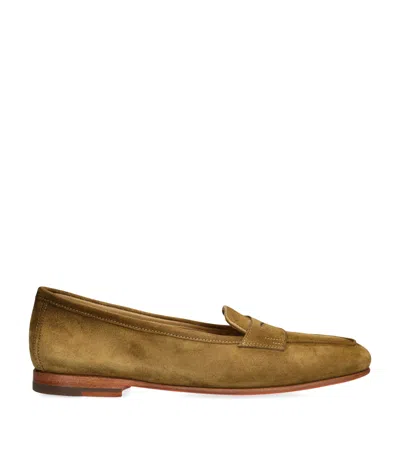Santoni Suede Carla Loafers
