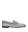 Santoni Suede Carlo Penny Loafers In Blue