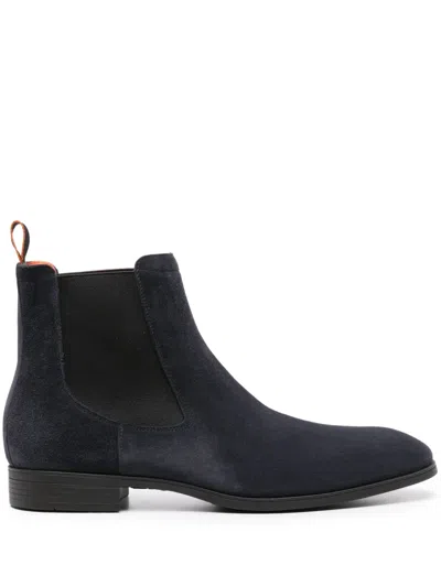 SANTONI SUEDE CHELSEA BOOTS