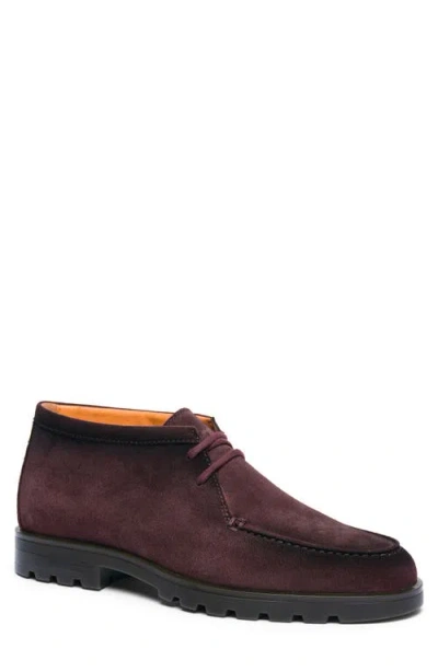 Santoni Suede Chukka Boot In Purple