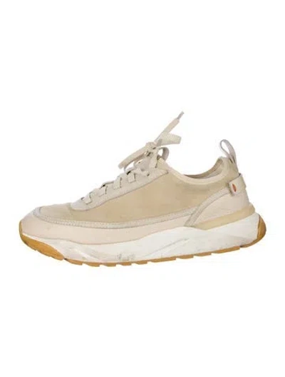 Pre-owned Santoni Suede Chunky Sneakers In Neutral