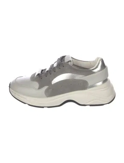 Pre-owned Santoni Suede Chunky Sneakers In Neutrals