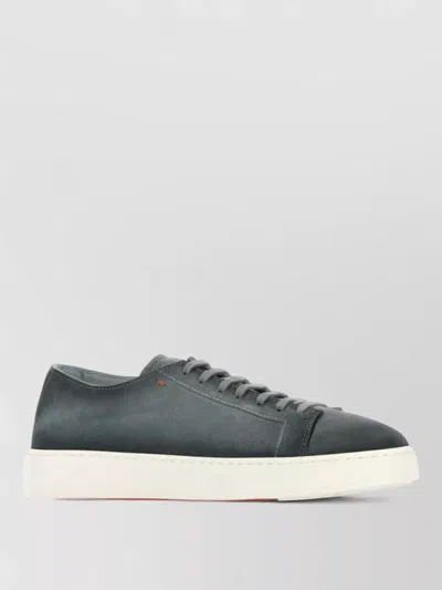 Santoni Suede Damps Sneakers Low Top Design In Multi