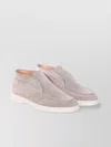 Santoni Suede Desert Ankle Boots With Rubber Sole In Pink