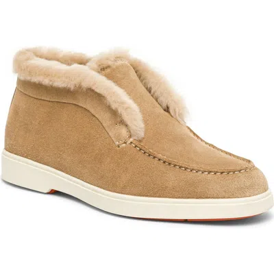Santoni Suede Desert Boot In Brown