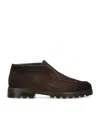 Santoni Brown Suede Desert Slip-ons In Brown