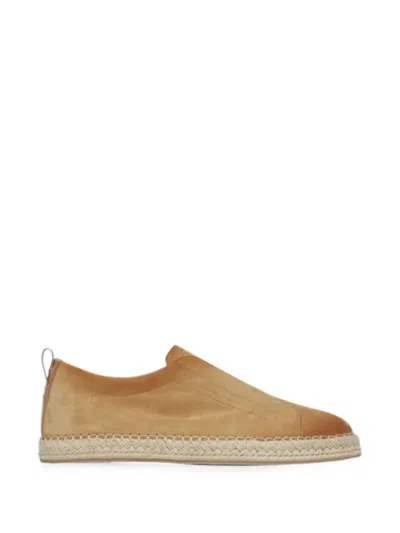 Santoni Suede Espadrilles In Brown