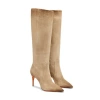 Santoni Suede High-heel Boot In Multi