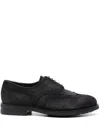 Santoni Suede Lace-up Shoes In Purple
