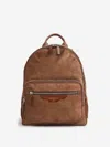 Santoni Suede Zip-fastening Backpack In Brown