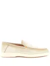 Santoni Suede Leather Loafers In Multi