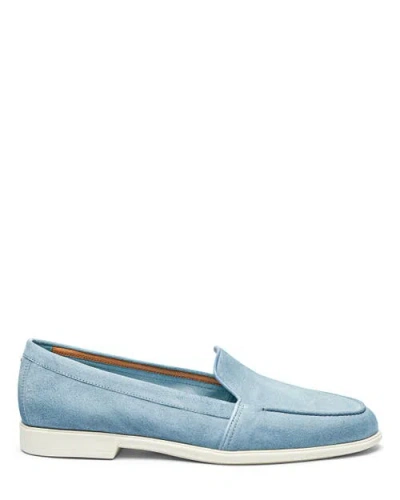 Santoni Suede Loafer In Blue