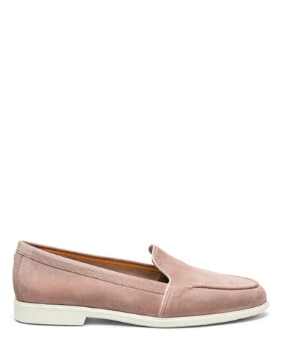 Santoni Suede Loafer In Pink
