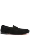 Santoni Suede Penny Loafers