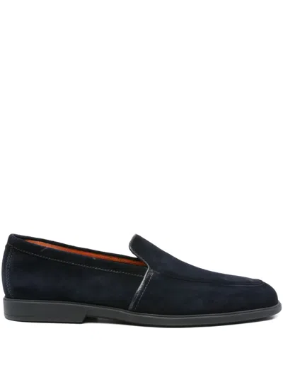 SANTONI SUEDE LOAFERS